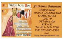 Fusion Boutique
Fathima Rahman (Shilpy)